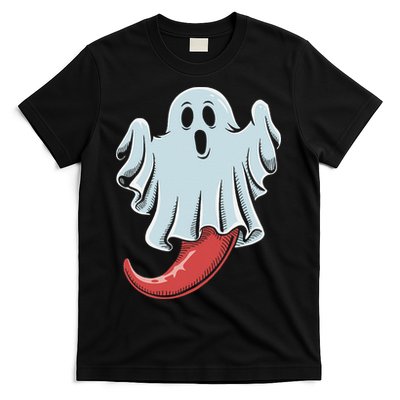 Funny Ghost Chili Pepper Lovers Spooky Halloween T-Shirt