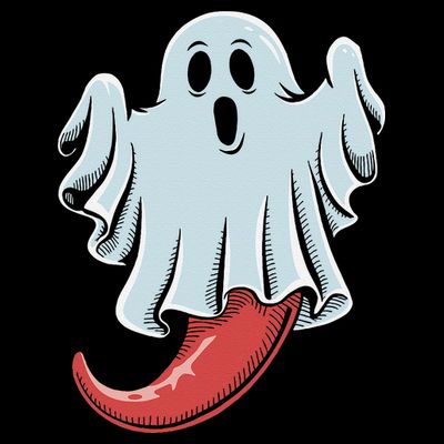 Funny Ghost Chili Pepper Lovers Spooky Halloween T-Shirt