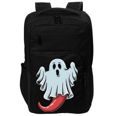 Funny Ghost Chili Pepper Lovers Spooky Halloween Impact Tech Backpack