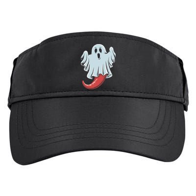 Funny Ghost Chili Pepper Lovers Spooky Halloween Adult Drive Performance Visor