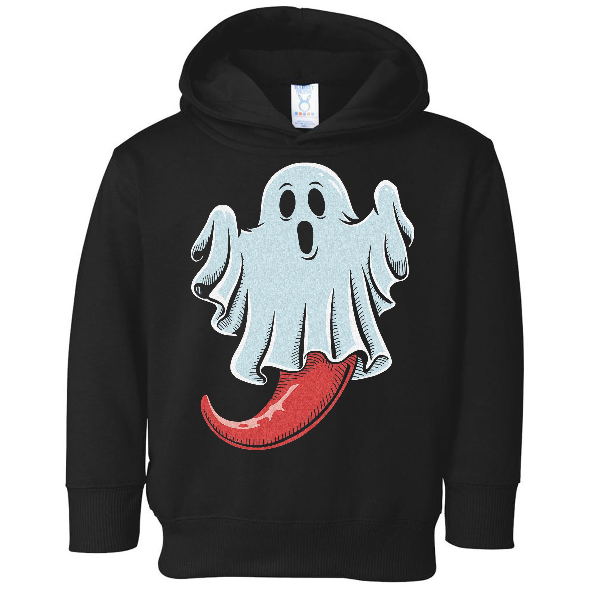 Funny Ghost Chili Pepper Lovers Spooky Halloween Toddler Hoodie