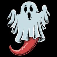 Funny Ghost Chili Pepper Lovers Spooky Halloween Toddler Hoodie