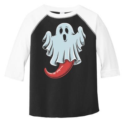 Funny Ghost Chili Pepper Lovers Spooky Halloween Toddler Fine Jersey T-Shirt