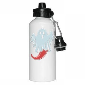 Funny Ghost Chili Pepper Lovers Spooky Halloween Aluminum Water Bottle