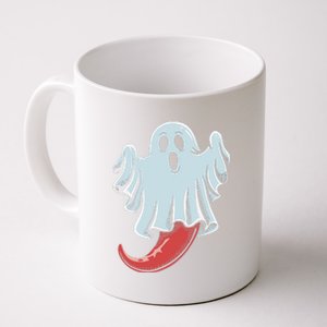 Funny Ghost Chili Pepper Lovers Spooky Halloween Coffee Mug