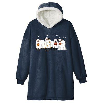 Funny Ghost Cows Halloween Cute Outfit Adults Hooded Wearable Blanket