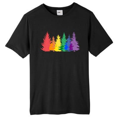 Funny Gay Christmas Tree Rainbow Lgbt Pride Meaningful Gift Tall Fusion ChromaSoft Performance T-Shirt