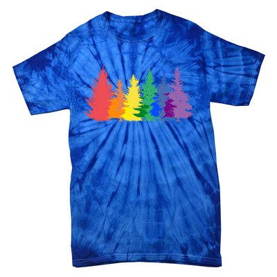 Funny Gay Christmas Tree Rainbow Lgbt Pride Meaningful Gift Tie-Dye T-Shirt