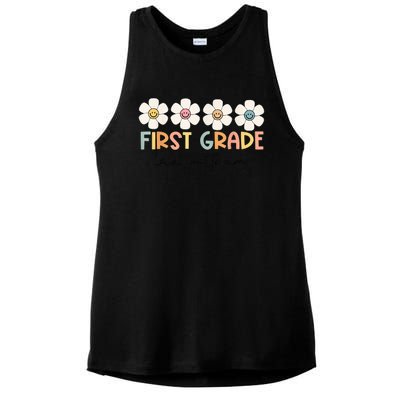 First Grade Dream Team Retro Back To School Teacher Student Ladies PosiCharge Tri-Blend Wicking Tank