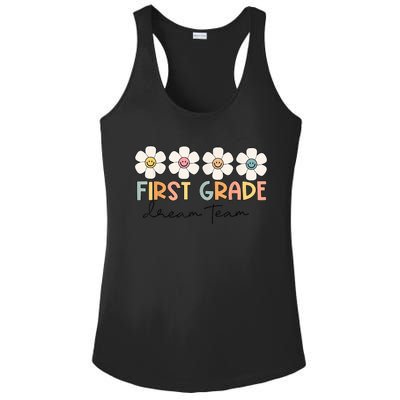 First Grade Dream Team Retro Back To School Teacher Student Ladies PosiCharge Competitor Racerback Tank