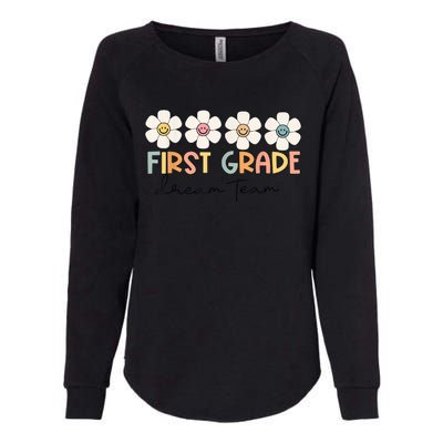 First Grade Dream Team Retro Back To School Teacher Student Womens California Wash Sweatshirt