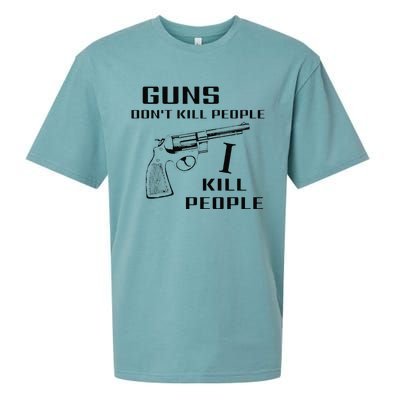 Funny Guns Dont Kill People I Do Sueded Cloud Jersey T-Shirt