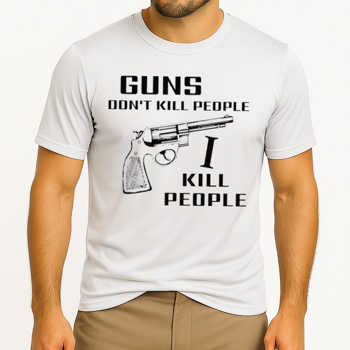Funny Guns Dont Kill People I Do Cooling Performance Crew T-Shirt