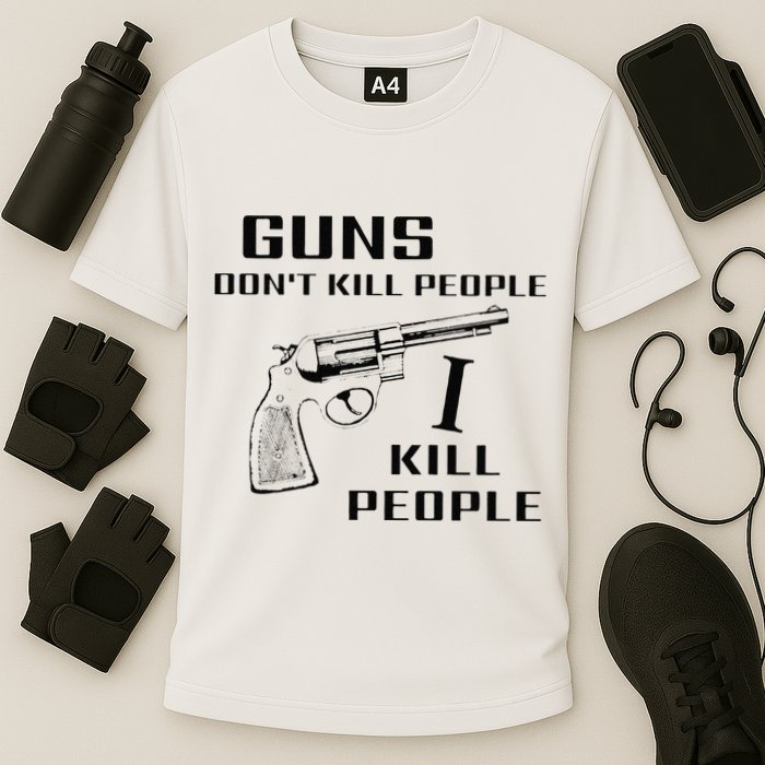 Funny Guns Dont Kill People I Do Cooling Performance Crew T-Shirt