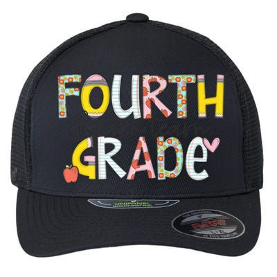 Fourth Grade Dream Team Back To School 4th Grade Teacher Flexfit Unipanel Trucker Cap