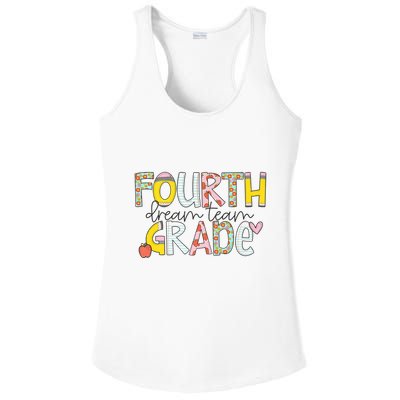 Fourth Grade Dream Team Back To School 4th Grade Teacher Ladies PosiCharge Competitor Racerback Tank