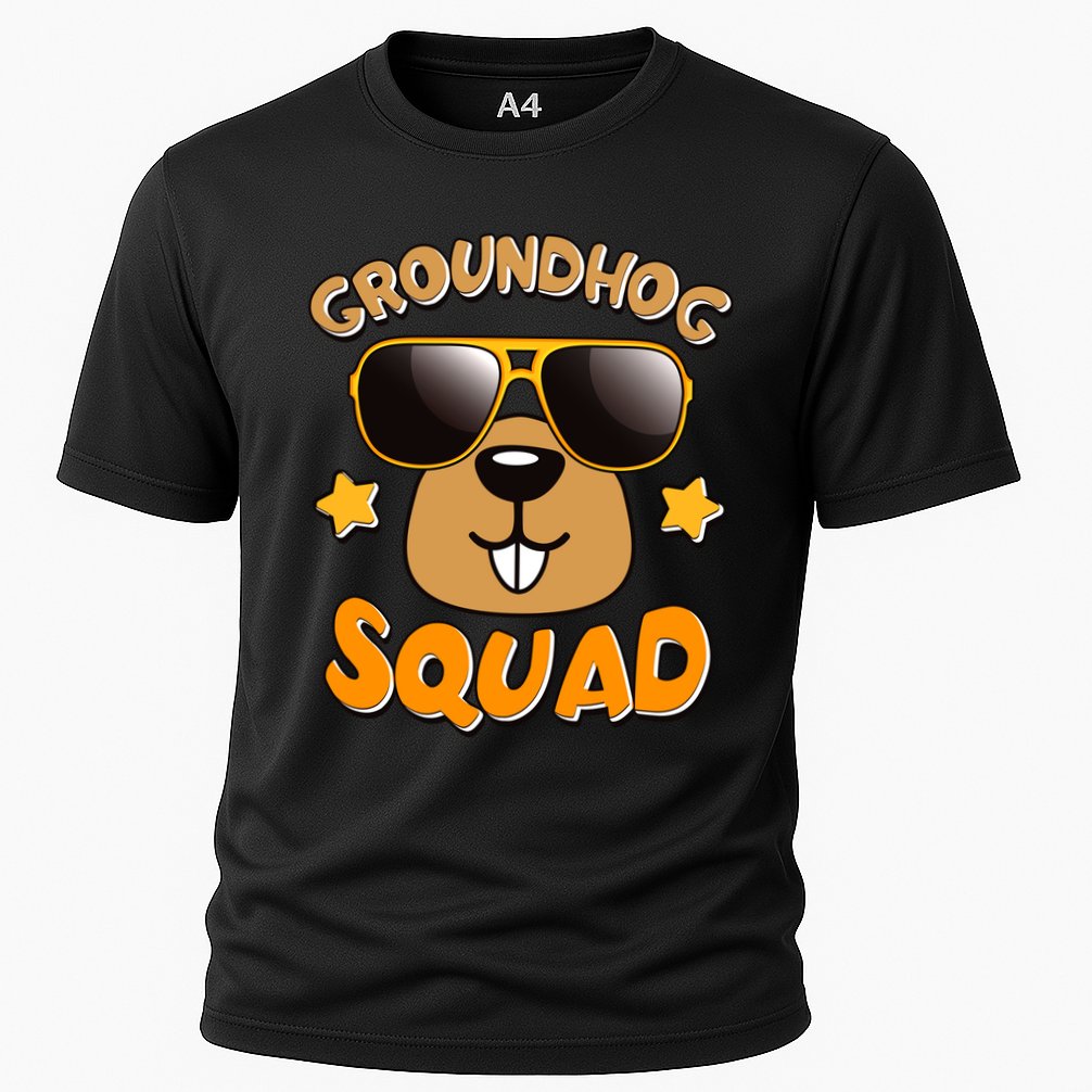 Funny Groundhog Day Squad Cooling Performance Crew T-Shirt