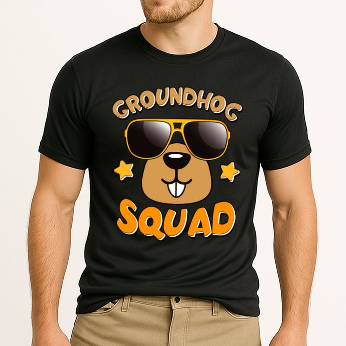Funny Groundhog Day Squad Cooling Performance Crew T-Shirt