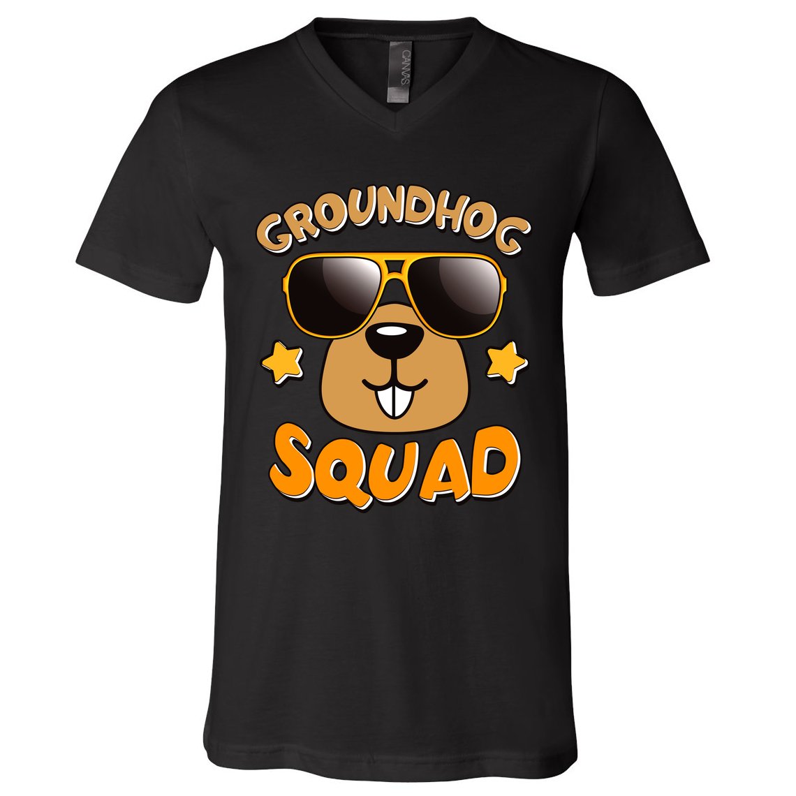 Funny Groundhog Day Squad V-Neck T-Shirt