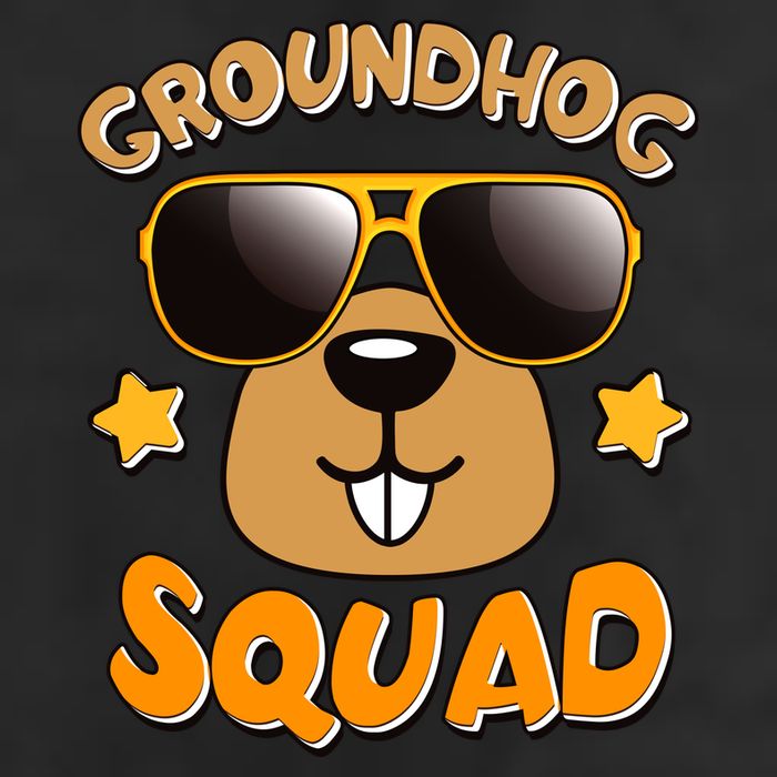 Funny Groundhog Day Squad Adult Drive Performance Visor