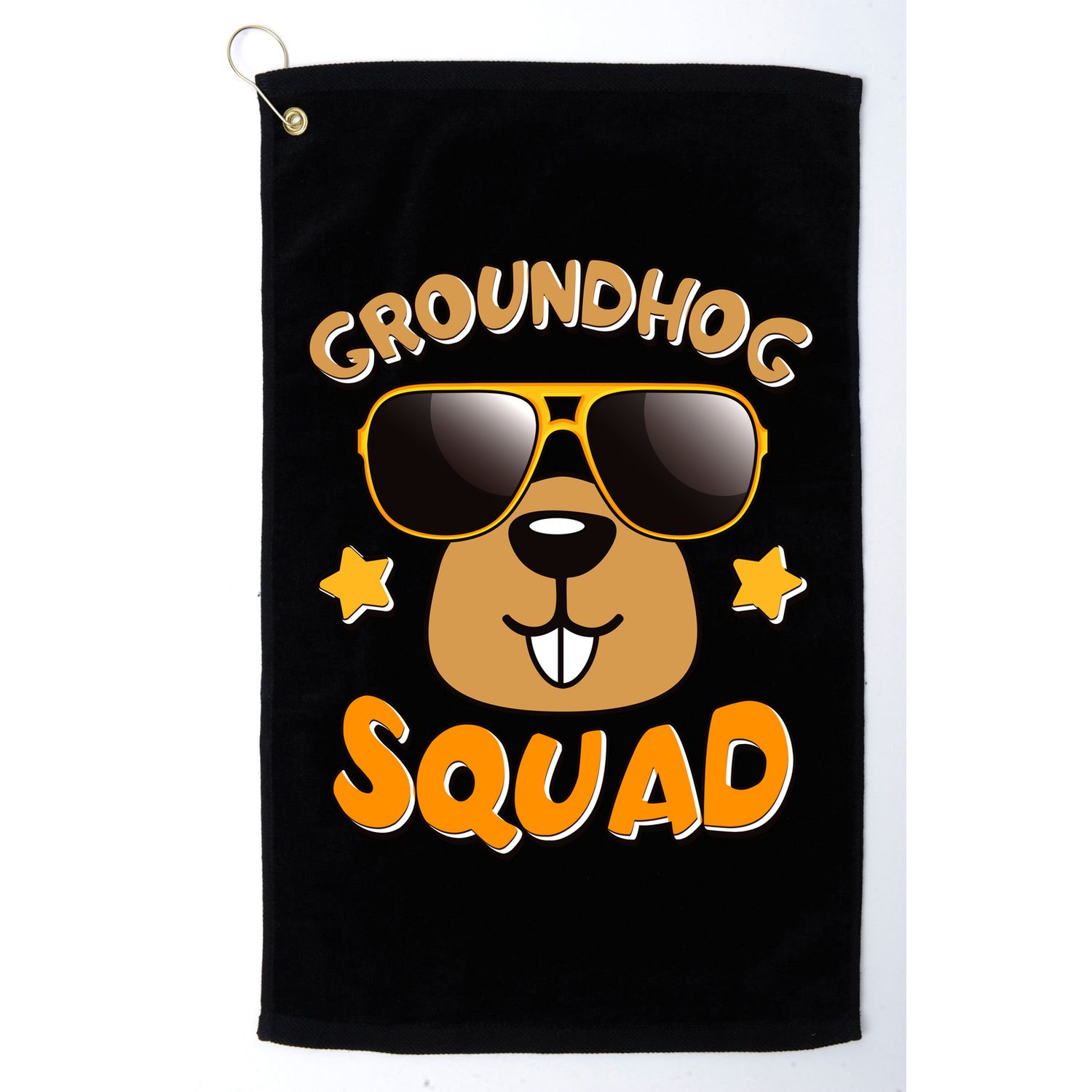 Funny Groundhog Day Squad Golf Towel