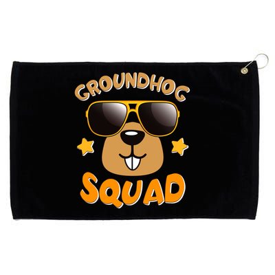 Funny Groundhog Day Squad Grommeted Golf Towel