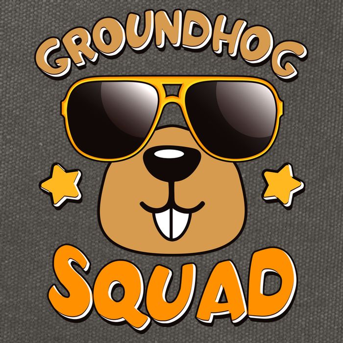 Funny Groundhog Day Squad Cotton Canvas Backpack