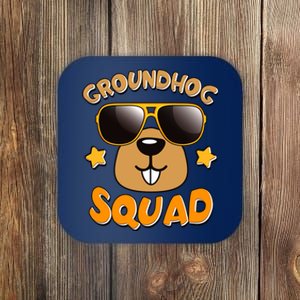 Funny Groundhog Day Squad Coaster