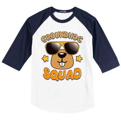 Funny Groundhog Day Squad Baseball Sleeve Shirt