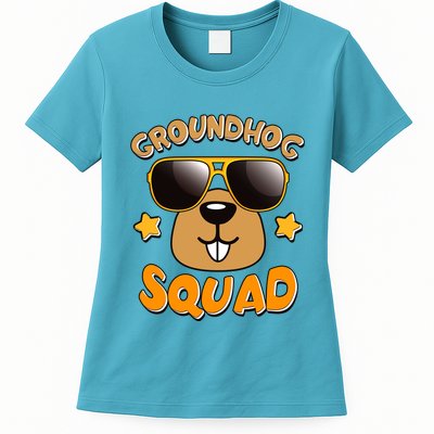 Funny Groundhog Day Squad Womens T-Shirt