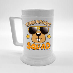 Funny Groundhog Day Squad Beer Stein