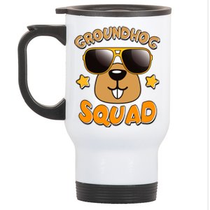 Funny Groundhog Day Squad Stainless Steel Travel Mug