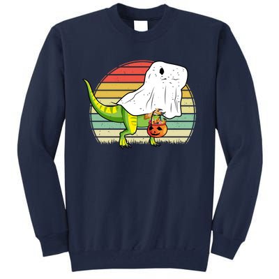 Funny Ghost Dinosaur Halloween Graphic Tall Sweatshirt