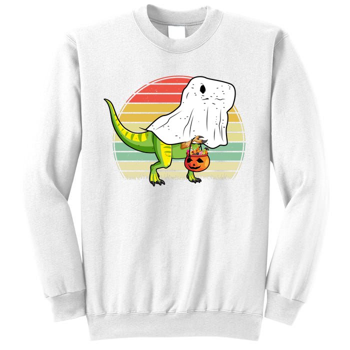 Funny Ghost Dinosaur Halloween Graphic Sweatshirt