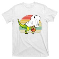 Funny Ghost Dinosaur Halloween Graphic T-Shirt