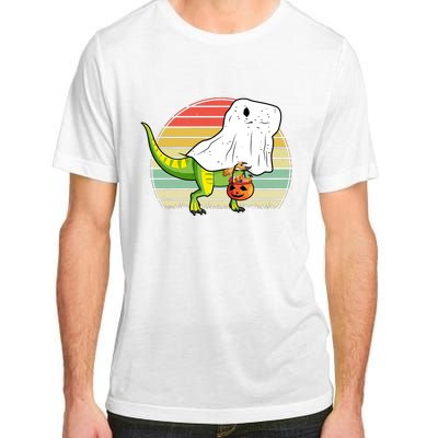 Funny Ghost Dinosaur Halloween Graphic Adult ChromaSoft Performance T-Shirt