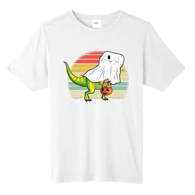 Funny Ghost Dinosaur Halloween Graphic Tall Fusion ChromaSoft Performance T-Shirt