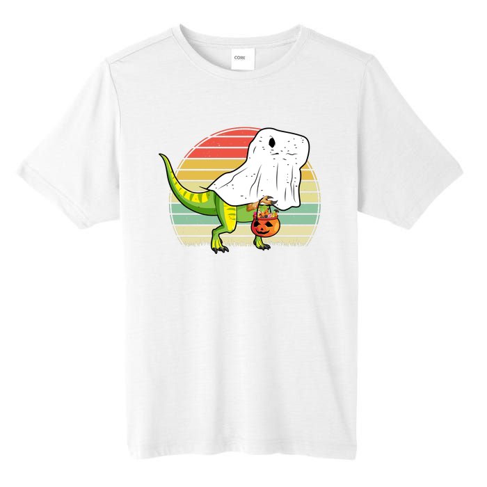 Funny Ghost Dinosaur Halloween Graphic Tall Fusion ChromaSoft Performance T-Shirt