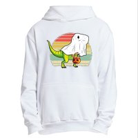 Funny Ghost Dinosaur Halloween Graphic Urban Pullover Hoodie