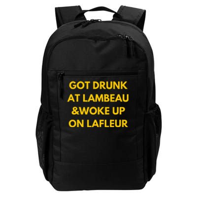 Funny Got Drunk At Lambeau And Woke Up On Lafleur Fans Daily Commute Backpack