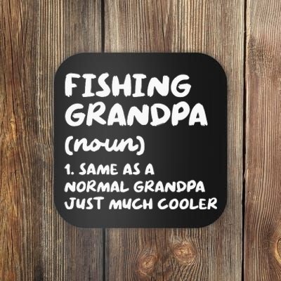 Fishing Grandpa Definition Funny Sports Coaster