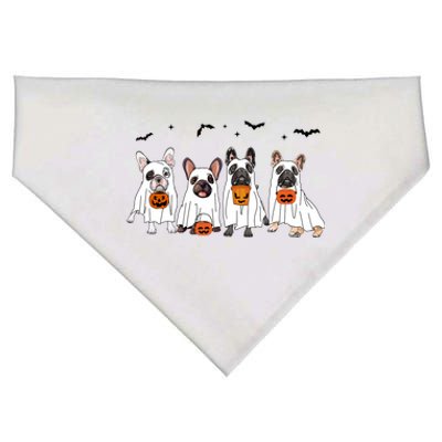 Frenchie Ghost Dog Costume Funny French Bulldog Halloween USA-Made Doggie Bandana