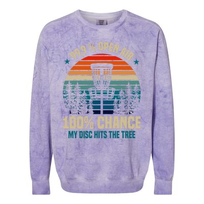 Frisbee Golf Disc Golf Colorblast Crewneck Sweatshirt