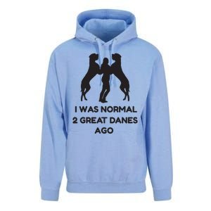 Funny Great Dane Shirts Woman I Was Normal 2 Great Danes Ago Unisex Surf Hoodie