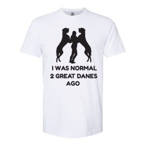 Funny Great Dane Shirts Woman I Was Normal 2 Great Danes Ago Softstyle CVC T-Shirt