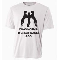 Funny Great Dane Shirts Woman I Was Normal 2 Great Danes Ago Cooling Performance Crew T-Shirt