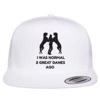 Funny Great Dane Shirts Woman I Was Normal 2 Great Danes Ago Flatbill Hat