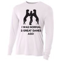 Funny Great Dane Shirts Woman I Was Normal 2 Great Danes Ago Cooling Performance Long Sleeve Crew