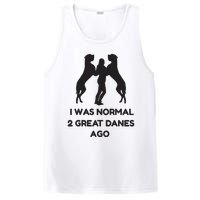 Funny Great Dane Shirts Woman I Was Normal 2 Great Danes Ago PosiCharge Competitor Tank