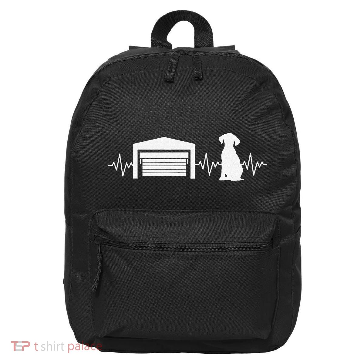 Funny Garage Door Installer Application Day Dog Garage Door 16 in Basic Backpack